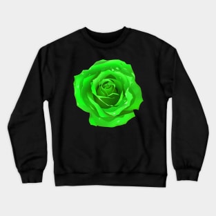 Single Green Rose Crewneck Sweatshirt